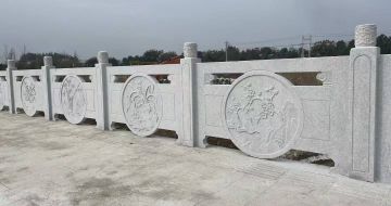 广元芝麻白河道栏杆 石材栏杆