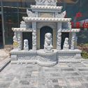 广元芝麻白中国黑石材套墓 花岗岩墓碑