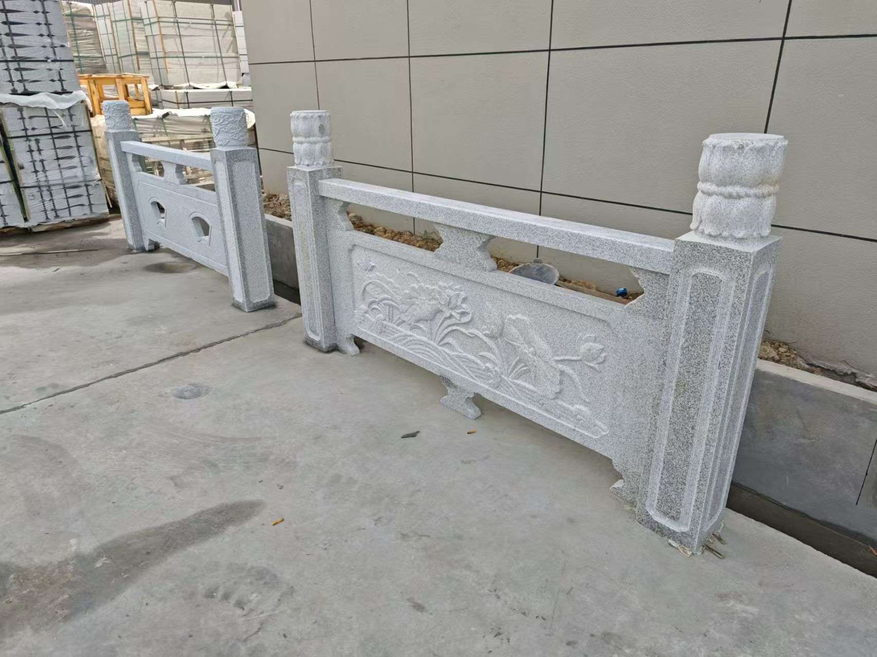 广元芝麻白河道栏杆 石材栏杆