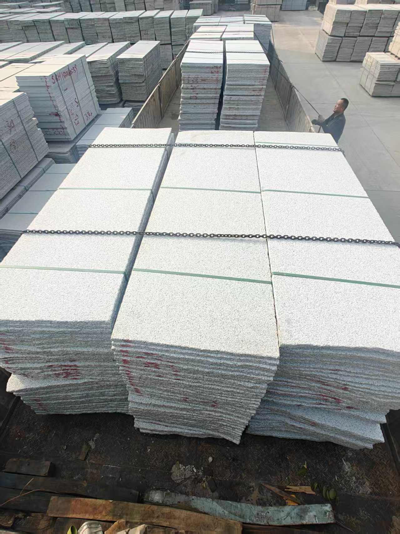 广元芝麻白毛板，石材毛板